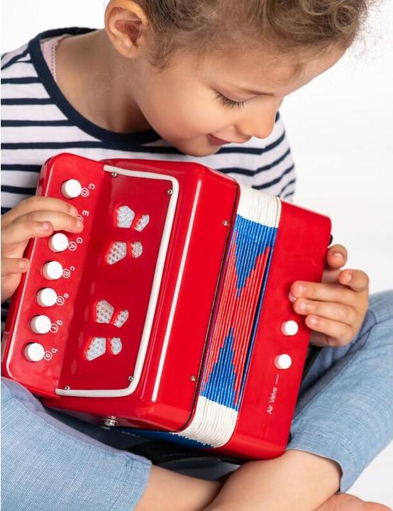 Actual product image Boogie Bee accordion 7 keys (German, French, English, Italian)