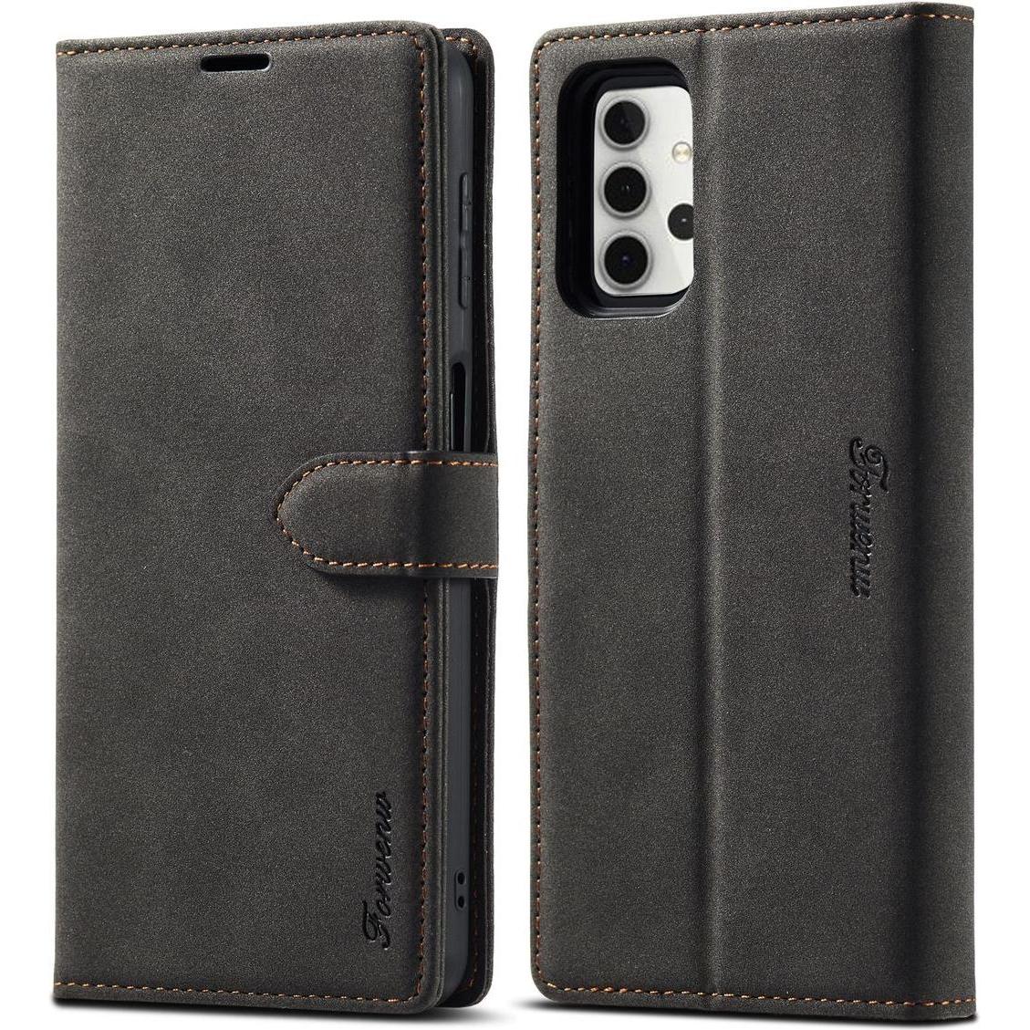 König Design Hülle Handy Schutz für Samsung Galaxy A32 5G Case Cover Tasche Etuis Schwarz Neu (Samsung Galaxy A32 5G), S...