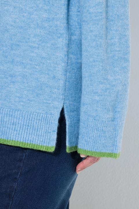 Produktbild Ulla Popken Pullover, Herzstickerei, V-Ausschnitt, Langarm (62)