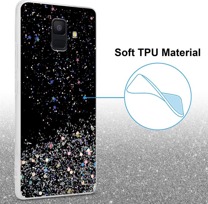 Actual product image Cadorabo TPU cover sparkling glitter (Samsung Galaxy J6 (2018))