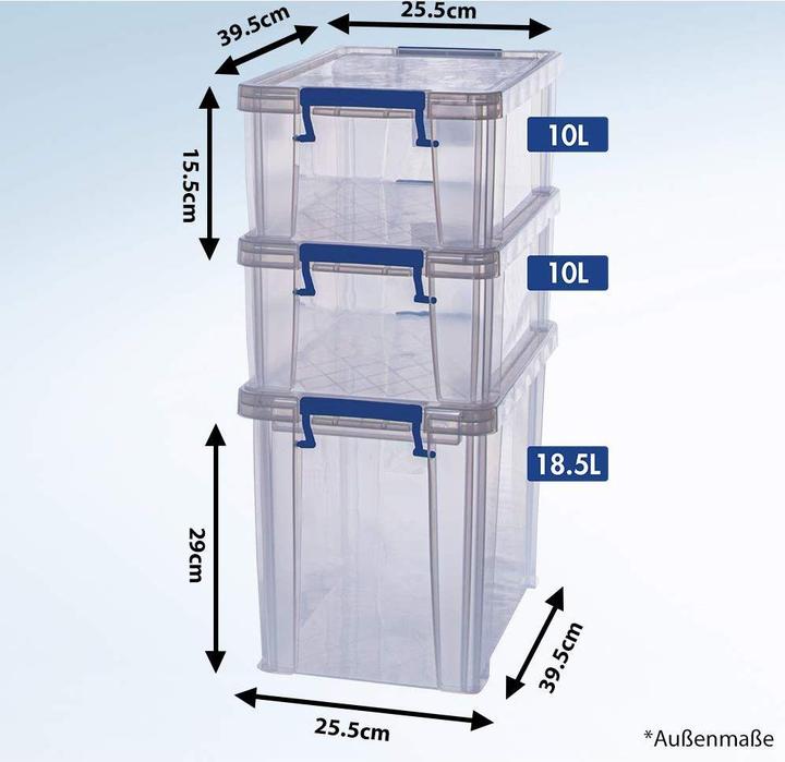 Actual product image Fellowes Storage box ProStore Bonus Set 4 3-piece (34 cm, 18.50 l, 3x)