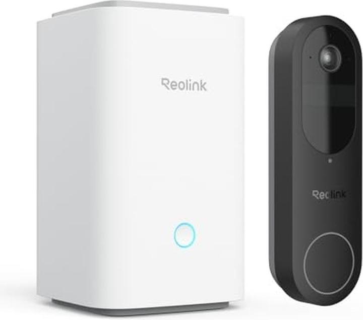 Reolink Sonnette vidéo avec hub, 2K Wi-Fi double bande, détection intelligente, sans abonnement