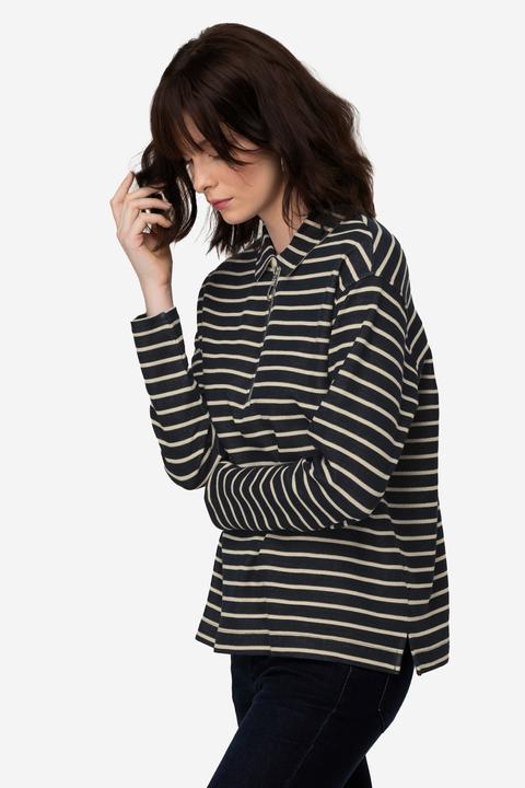 Produktbild Laurasøn Sweatshirt, Ringel, Polokragen, Langarm (M)