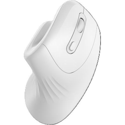 Nilox Vertical Wireless Mouse White (Senza fili), Mouse, Bianco