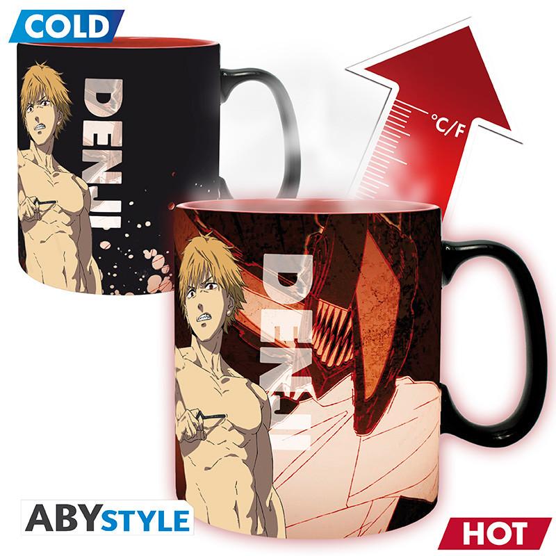 Abystyle Multicolore Chainsaw Man Tazza 460Ml Heat Change: Denji & Aki, Tazze,
