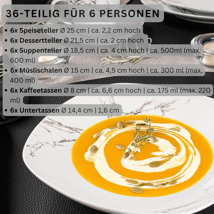 Produktbild Sänger Geschirr Kombiservice Bilgola Marmor (36 Stk.)