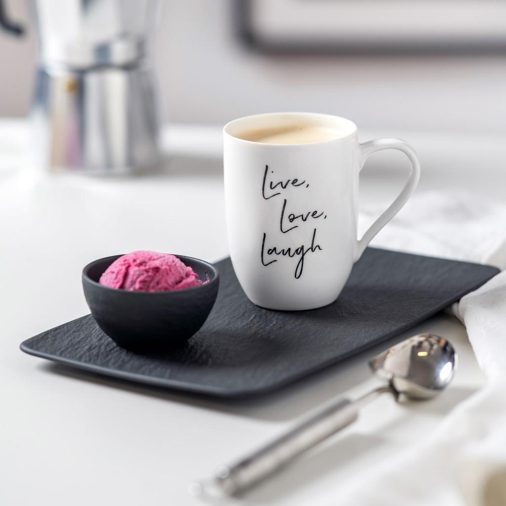 Thumbnail - Villeroy & Boch, Tasse, Multipack Statement Becher mit Henkel Live Love Laugh - 6 Stück (290 ml, 6 x)