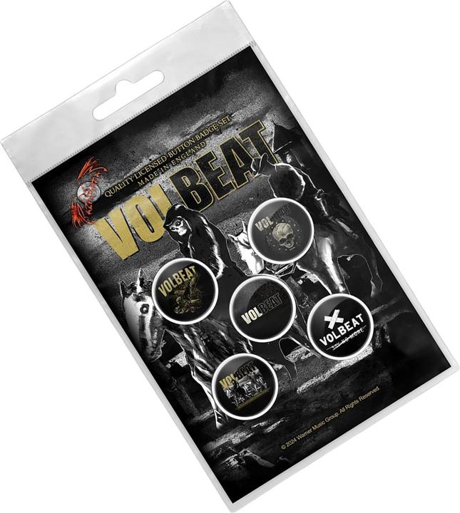 Actual product image Volbeat Outlaw Gentlemen Button Badge (Pack of 5)