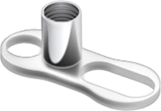 Actual product image Star Piercing Sterile Dermal Anchor Anchor two hole (without brass, Titanium)