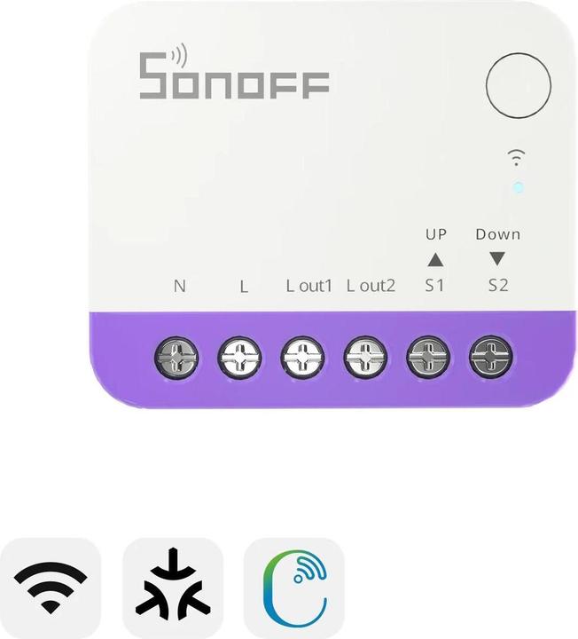 Immagine prodotto Sonoff Mini-RBS WiFi Smart Mini Roller Shutter Switch (Attuatore per otturatore)