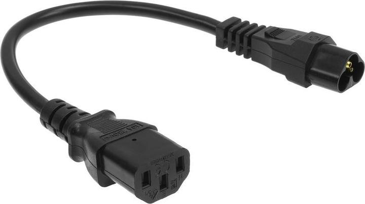 Actual product image ACT Powercord C6 - C13 black 0.2 m (0.20 m)