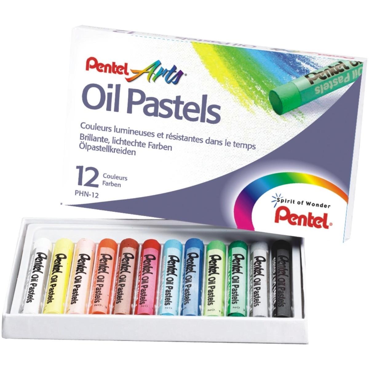 Pentel, Malstifte, Oelpastell PHN 12er (12 Farben, 1 x)