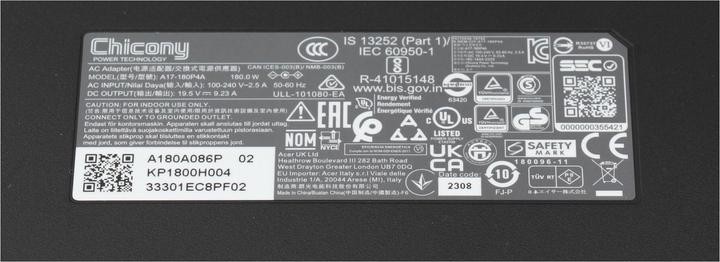 Produktbild Acer Original-Laptop-Netzteil (180 W)