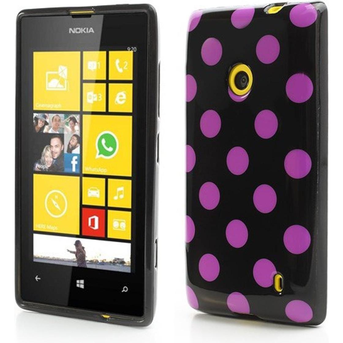 König Design Schutzhülle TPU Case für Handy Nokia Lumia 520 525 Schwarz / Pink (Nokia Lumia 520), Smartphone Hülle, Schw...