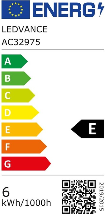Energie-Label Ledvance Smart+ Filament Globe (E27, 6 W, 680 lm, 1 x, E)