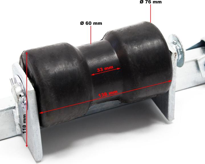 Image du produit Wiltec Porte-bateau avec rouleaux de quille 500kg max. Aide à la manoeuvre Centrage Embarcation Chargement