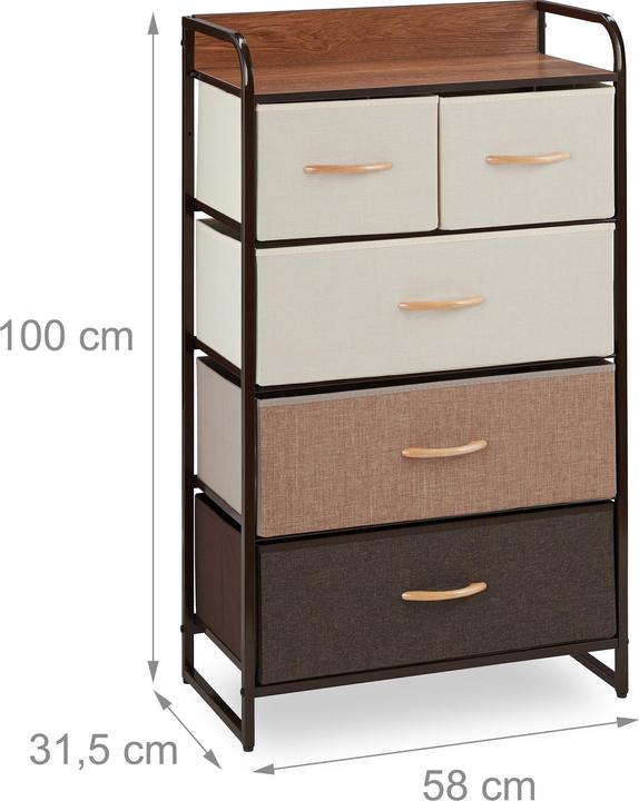 Productafbeelding Relaxdays Ladekast (58 x 31,5 x 100 cm)