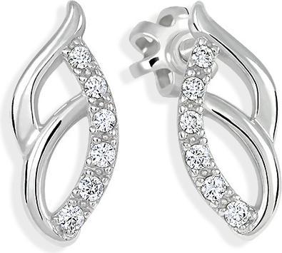 Actual product image Brilio White gold earrings with zircons 239 001 01063 07