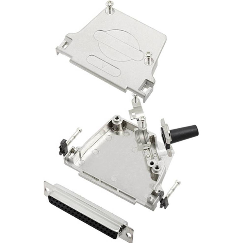 Tru Components TCD45ZF37DMSK 7709388 D-SUB Buchsenleisten-Set 45 ° Polzahl (num), Elektronikkabel + Stecker