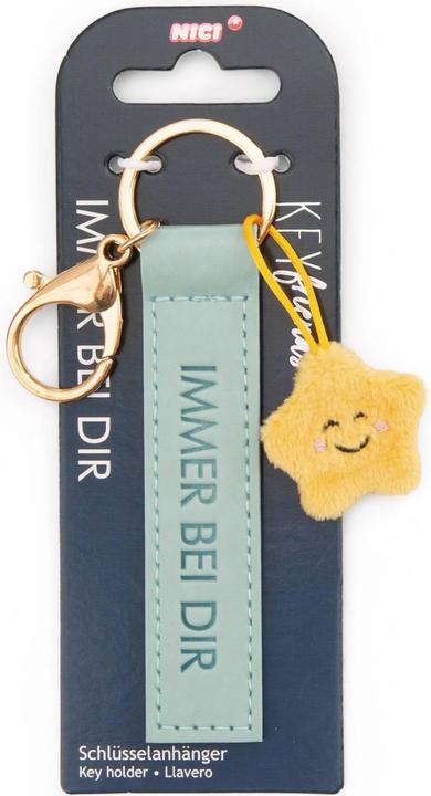 Actual product image Magni NICI Schlüsselanhänger Immer bei dir Kunstlederband mit Stern türkis 10cm