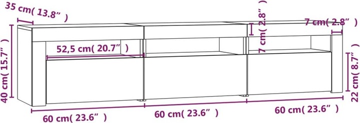 Produktbild VidaXL Rome (180 x 35 x 40 cm)