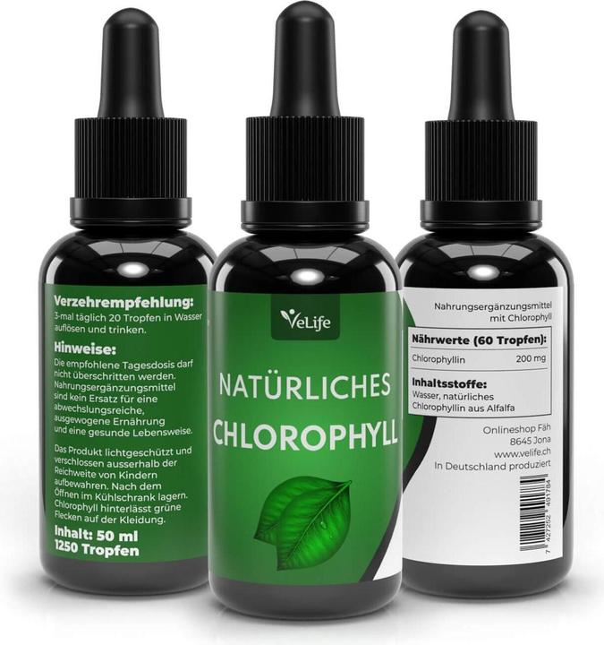 Actual product image VeLife Chlorophyll Tropfen (1 Piece, Droplet, 128 g)