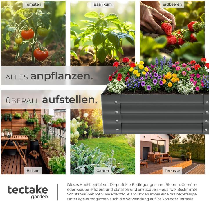 Actual product image tectake Salvia raised bed, galvanized, various sizes