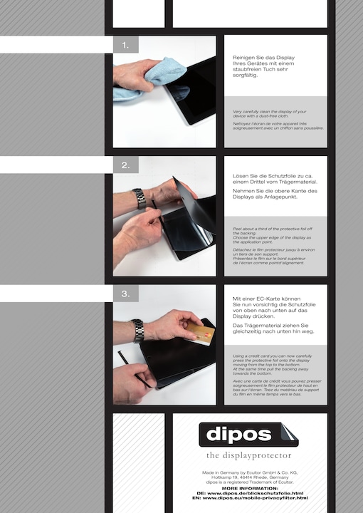 Actual product image Dipos Screen Protector 4-Way Privacy (1 Piece, Sharp Aquos V)