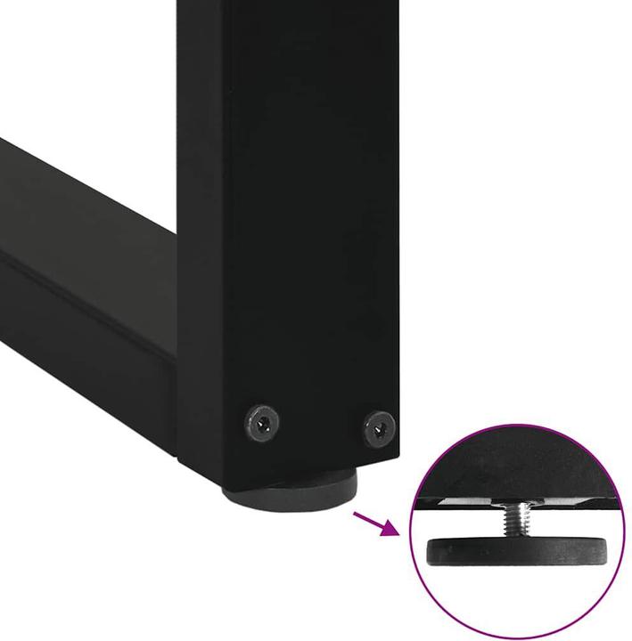 Immagine prodotto vidaXL Gambe del tavolino a U 2 pezzi nero 28x(42-43) cm gamba del tavolo in acciaio