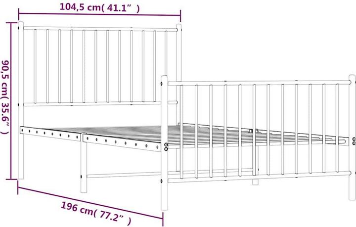 Image du produit vidaXL Bettgestell (100 x 190 cm)