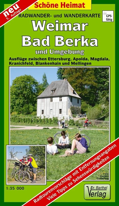 Actual product image Dr Barthel Maps. Weimar,Bad Berka