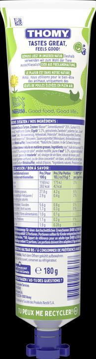 Nutritional values and ingredients THOMY Tartare Sauce Light Tube (180 g)