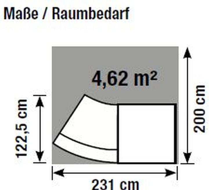 Produktbild Kerkmann BARI Empfangstheke anthrazit, weiss 231,0 x 122,5 x 112,0 cm (231 x 122.50 x 112 cm)
