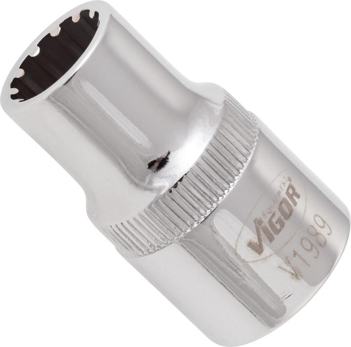 Produktbild Vigor Multiprofil Steckschlüsseleinsatz ∙ V1989 ∙ Vierkant12,5 mm (1/2 Zoll) ∙ Multiprofil ∙ 11 mm (11 mm)
