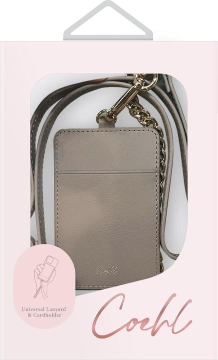Actual product image Uniq Universal 3-in-1 phone lanyard Coehl Caryne with card wallet pebble
