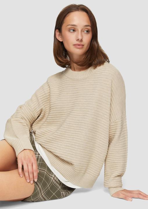Image du produit s.Oliver Strickpullover Oversized Strickpullover mit Ottoman-Struktur (42)