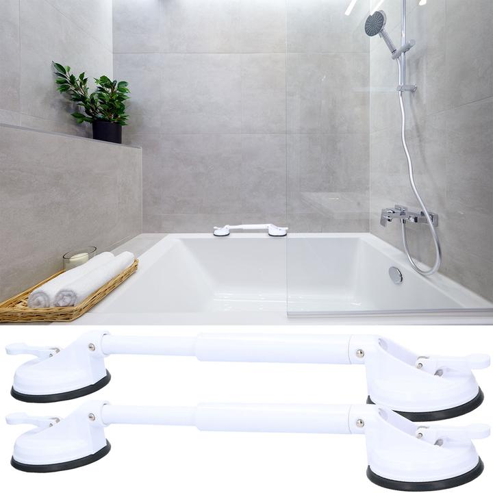 Actual product image Vivamore Set of 2 pull-out grab rails with suction cup mounting, max. 57 cm