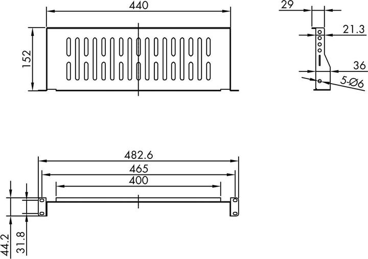 Actual product image Value 19" equipment rack
