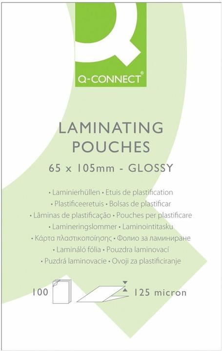 Image du produit Q-Connect Pochettes pour laminateurs (65 x 105 mm, 100 pièce(s), 2000 µm)