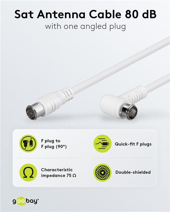 Produktbild Goobay Anschlusskabel (80 dB, SAT Kabel)