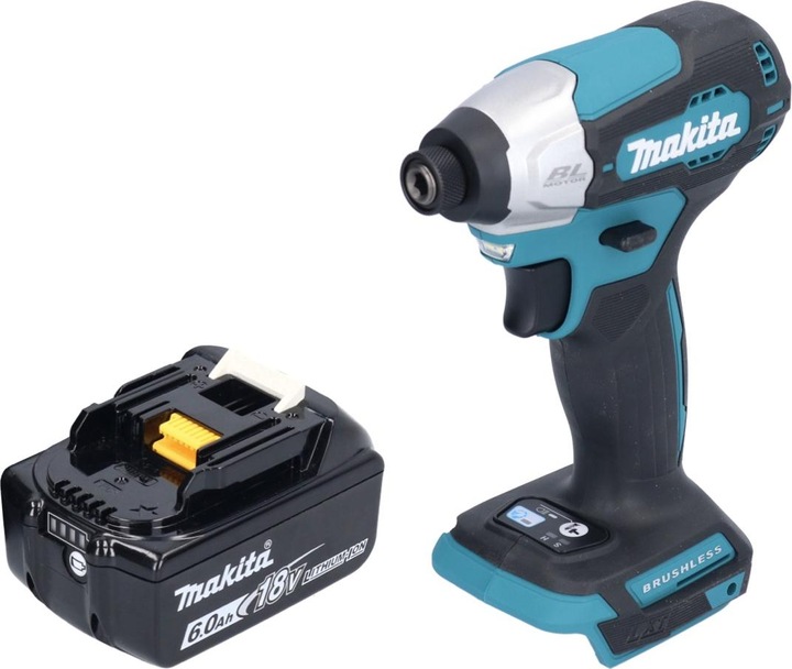 Produktbild Makita DTD 157 G1 Akku Schlagschrauber 18 V 140 Nm 1/4" Brushless + 1x Akku 6,0 Ah - ohne Ladegerät (Akkubetrieb)