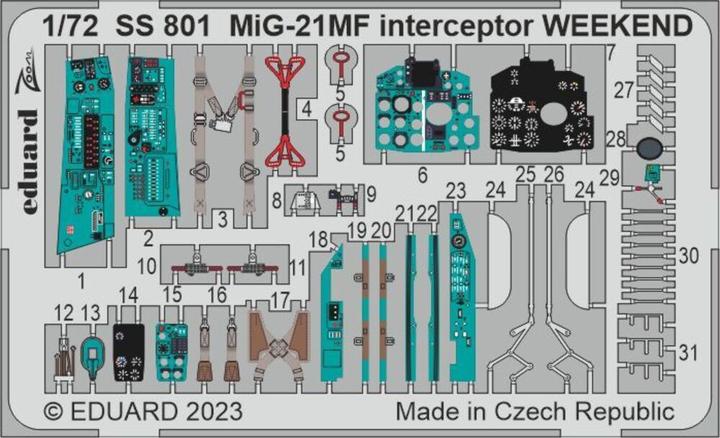 Produktbild Eduard MiG-21MF interceptor WEEKEND 1/72