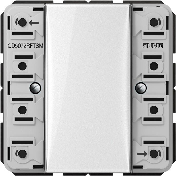 JUNG, Zubehör Schalterprogramm, Wandsender-Eins KNX-Funk CD AP 2Kan CD5072RFTSM