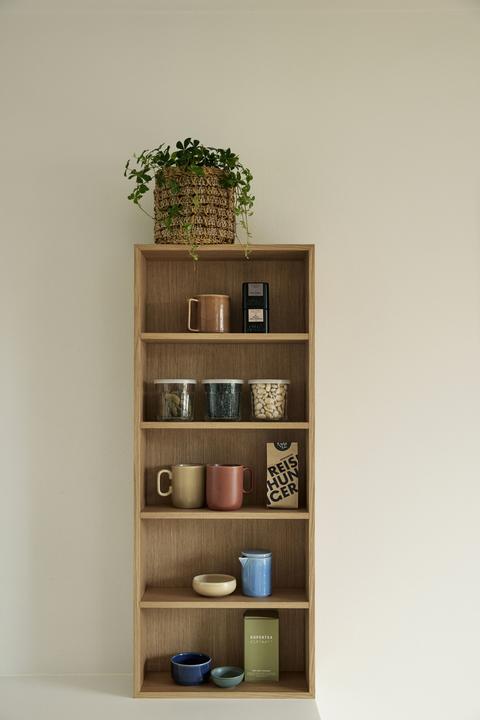 Actual product image Hübsch Pretty - Kappu Shelf Unit Natural (40 x 15 x 100 cm)