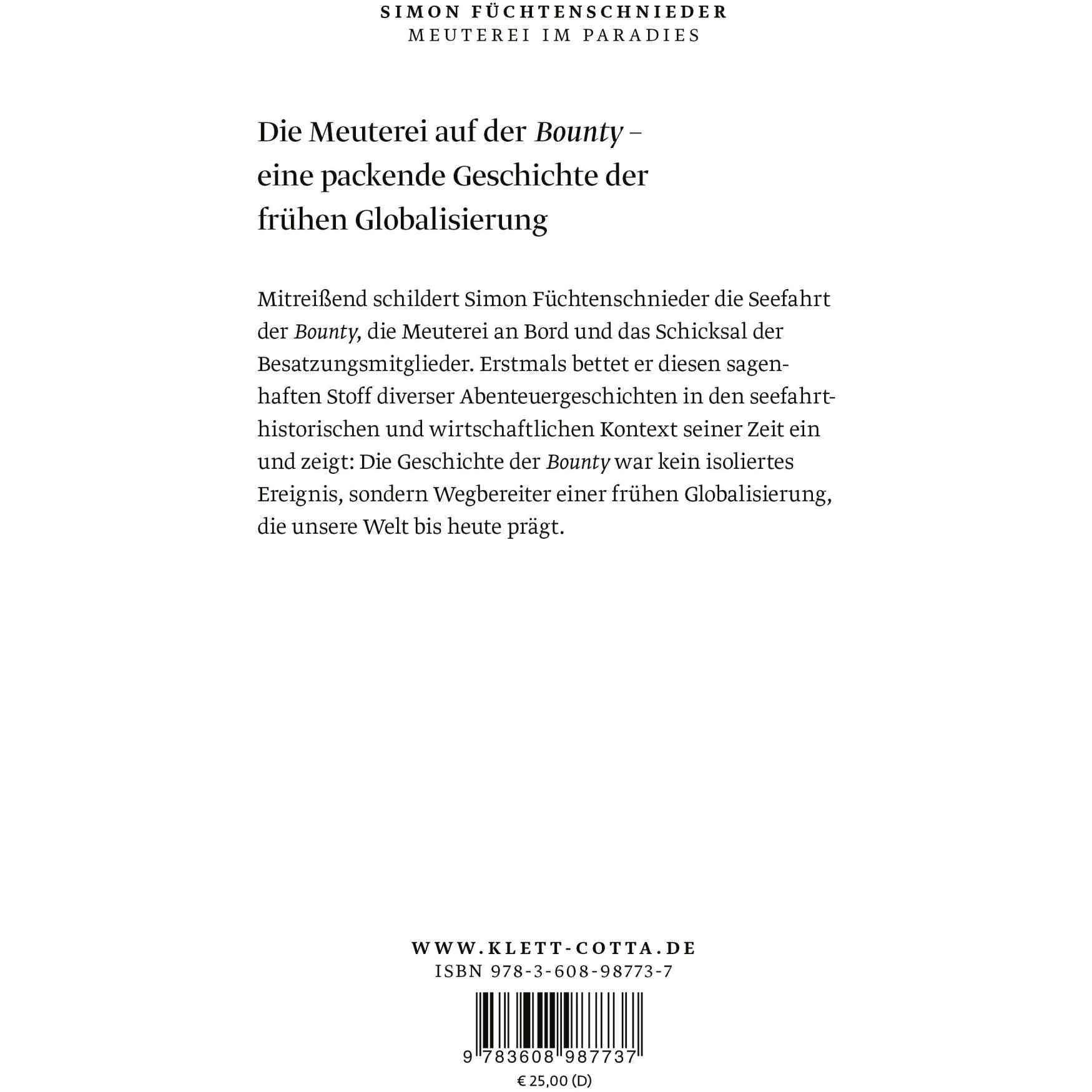 Thumbnail - Meuterei im Paradies, Fachbücher von Simon Fchtenschnieder
