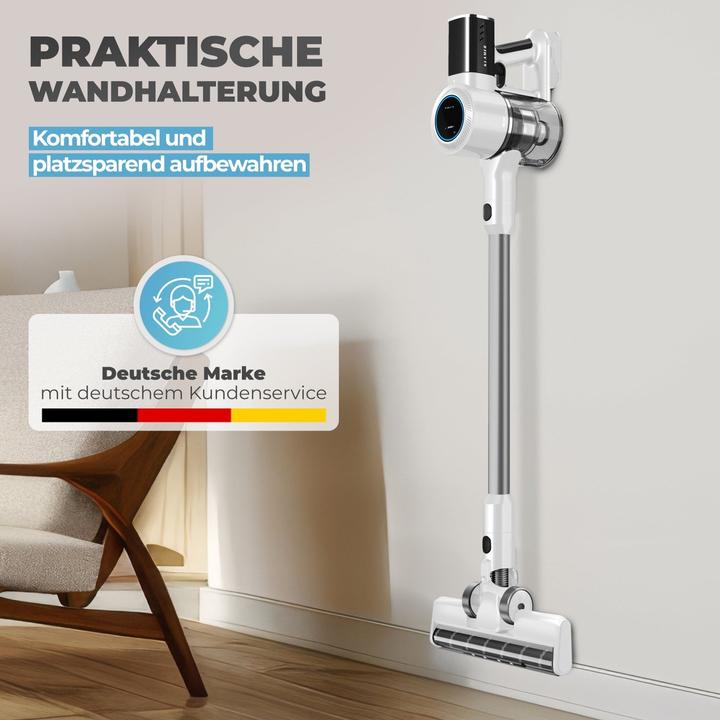 Immagine prodotto KLAMER Akkustaubsauger, 420 Watt, 1 Akku und mit verschiedenen Aufsätzen