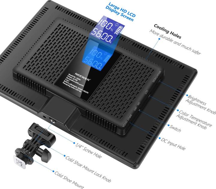 Produktbild Neewer 40W Flat Panel Light NL-192AI Light Stand Set (Studioleuchte)