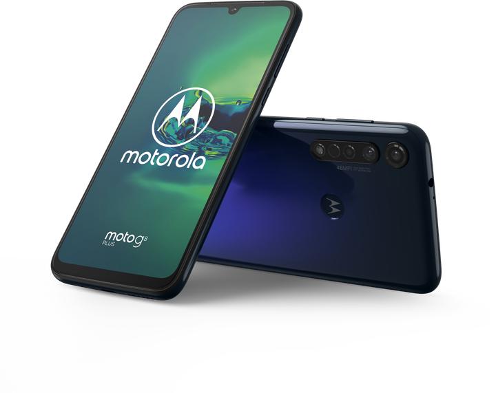 Actual product image Motorola G8 Plus (64 GB, Dark Blue, 6.30", Hybrid Dual SIM, 4G)