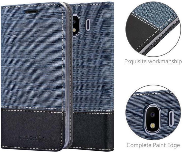 Produktbild Cadorabo Book Jeans Optik Cover (Samsung Galaxy J4 (2018))