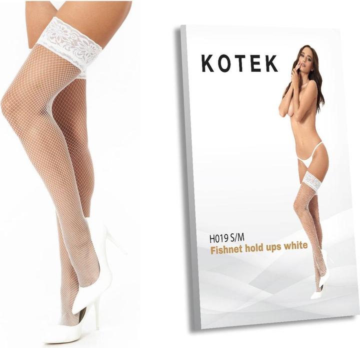 Produktbild Kotek KO H019 fishnet hold ups white S/M (S, M)